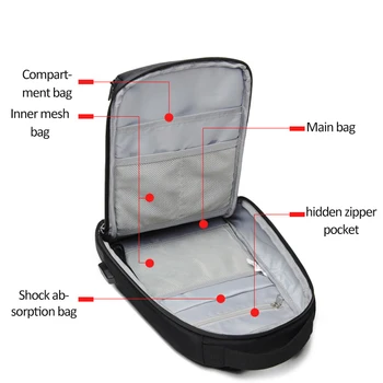 OZUKO Vyrų 9.7 colių Nešiojamas verslo pečių maišą Crossbody krepšys didelis pajėgumų lauko vandeniui USB įkrovimo vyrų sling bag