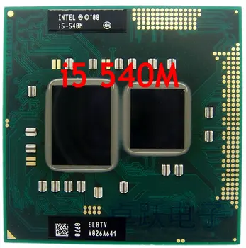 Originalus intel PROCESORIAUS nešiojamas kompiuteris i5-540M cpu 3M Cache, 2.53 GHz iki 3.066 GHz i5 540M PGA988 procesorius Suderinamas HM57 HM55 QM57