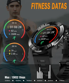 Smart Watch Vyrų IP68 Vandeniui Paramos HR/BP Bluetooth5.0 SMS WhatsApp Priminimas Kelis Sporto Režimas Fitness Tracker Smartwatch