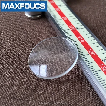 Lentelėje stiklas mineralinis stiklas Vieną dome storis 1.6 mm, skersmuo 20 mm iki 39,5 mm Dešimt-gabalas