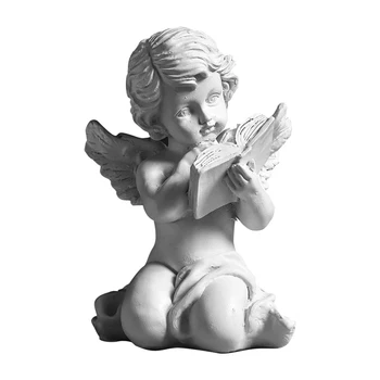 Statulėlės Statula Miniatiūriniai Skaityti Knygą, Namų Dekoro Ornamentą Skulptūra Dervos Gimtadienio Kambarį Angelas Pav Šalies Desktop