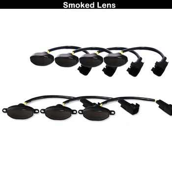 IJDM Pilnas 7-Gabalas Rūkytos Objektyvas LED Groteles, Žibintus ir Priekiniai/Galiniai Šoniniai Gabaritiniai Žibintai 2010-M. 
