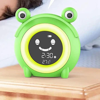 Žadintuvas Vaikams,Smart Naktį Šviesos Laikrodis,su Temperatūros Jutiklis & Miega Mokymas,Vaikams ir Vaikams,Žalia