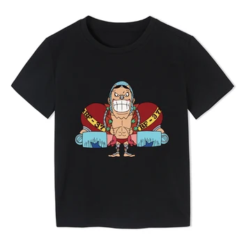 Mados Anime Spausdinimo Vaikų marškinėliai Juokinga One Piece Dizainas Trumpas Rankovės Marškinėliai Gilrs Berniukų Vasaros Viršūnes Vaikams Drabužių