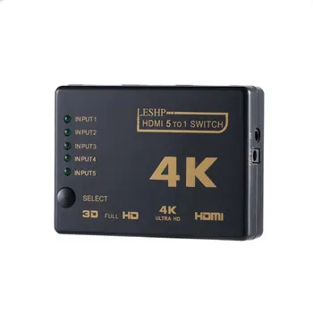 Mini HDMI Switcher 4K HD1080P 3 5 Port HDMI Switch Selektorių Splitter Su Centru ir SPINDULIŲ Nuotolinio valdymo pultelis HDTV DVD, TV BOX Z2