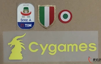 2018-19 Juven Serie A pleistras nustatyti naują Silikono Serie A pleistras+raudona coppa Italia Ratas pleistras+krūtinės Scudetto+Cygames rėmėjas