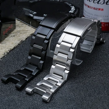 Nerūdijančio Plieno Watchband už Casio G-Shock GST-W300 GST-400G GST-B100 GST-210 S100D/S110D/W110 Metalo Watch Band Apyrankę, Dirželį