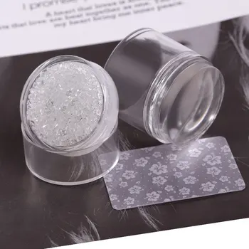 Nagų dailės diamond sandarinimo plokštė dviguba baigėsi didelis mažas štampavimo įrankiai skaidrus 3D manikiūro Sumažinti silicio ail stamper MZ216