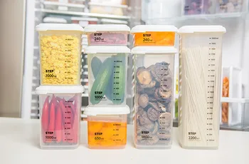 Plastikiniai Sandarios Skardinės Virtuvės Saugojimo Dėžutė Skaidri Maisto Talpyklą Laikyti Šviežią Jar pripildyta vaisių sulčių ir skysčio gėrimų
