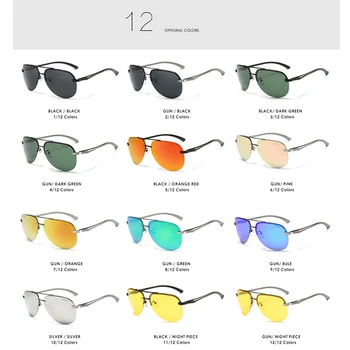 Prekės dizaino Aliuminio Poliarizuota Vairavimo Akiniai nuo saulės Vyrams, moterims, kietas Saulės akiniai Danga Objektyvas vyras moteris Atspalvių Vyrų/Moterų