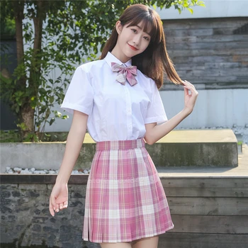 Moterų Mini Klostyti Sijonas JK Vienodas Harajuku Preppy Stilius Pledas Sijonai Mielas Japonijos mokyklines Uniformas Aukšto Juosmens Kawaii Sijonas