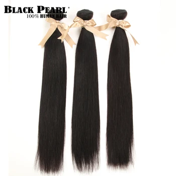 Black Pearl Plaukų Brazilijos Tiesiai Žmogaus Plaukų 3 Ryšulius Spręsti 8-30 cm Plaukų Pynimas Natūralių Spalvų Ne Remy Plaukų