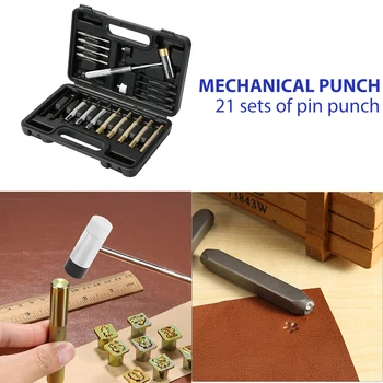 21pcs Turas Mechaninė Punch Nustatyti Plieno Pin Plaktukas Plastikinis Štampus w/Žalvaris už Gunsmithing Priežiūra