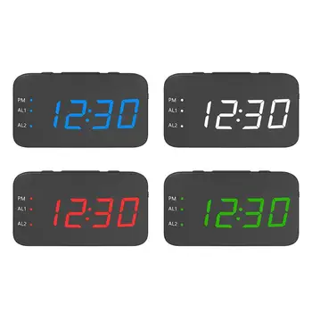 LED Skaitmeninis Laikrodis-Žadintuvas-Balso Kontrolės, Temperatūros Ekranas, Elektroninis Laikrodis Greito Įkrovimo Stalo Laikrodis Miegamųjų Namo Apdaila