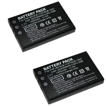 2 vnt 1500 mAh NP-60 Battery NP60 Su skystųjų KRISTALŲ Vieną Įkroviklis, Baterija, Kroviklis skirtas Fujifilm F50I F401 F402 F501 ZOOM F410 F601