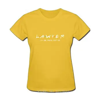 2019 Kūrybinis dizainas trumpas rankovės O apykaklė marškinėlius moterims Teisininkas, aš BŪSIU Ten Dėl Tavęs T Shirts karšto pardavimo ladys medvilnės marškinėliai