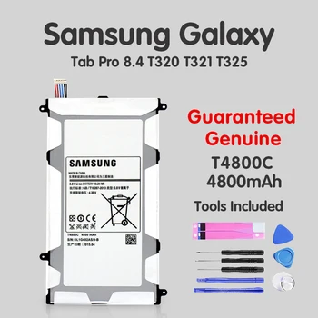 Originalios Tabletės Baterija T4800E T4800C Samsung Galaxy Tab T320 Pro SM T321 T325 Li-Polimero Baterijos Pakeitimas 4800mAh