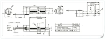 5-9V 200-600mA Maža 2-etapas 4-wire stumdomas stalas varžtas stepper motorinių Slankiklį riešutų