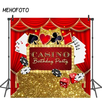 MEHOFOTO Kazino Šalis Fone Poker Las Vegasas Šalis Gimtadienio Fone Kazino Naktį Fotografijos Fone, Dekoracijos, Rekvizitas