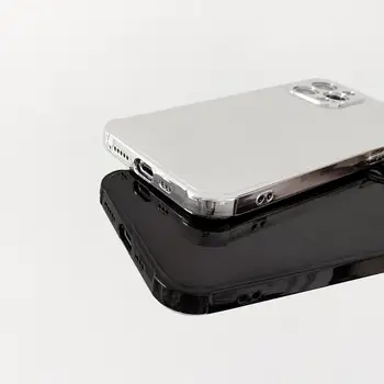 Prabanga Sidabrą, Veidrodis Atveju iPhone 12 11 Pro Max XR X XS MAX SE 2020 Silikono Blizgus Electroplate Dangtelis, Skirtas 