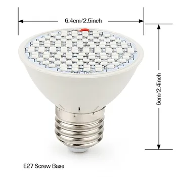 4pcs 106leds 220V LED Grow Lempa viso Spektro LED Augalų Augimo E27 Lemputės, Patalpų Apšvietimas Augalams Vegs Hydroponic Sistema, Augti Lauke