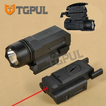 TGPUL Red Dot Lazerio Akyse Taktinis Airsoft Pistoletas Žibintuvėlis Combo LED Taktinis Pistoletas katerių 20mm Geležinkelių Glock 17 19 18C 24 P226
