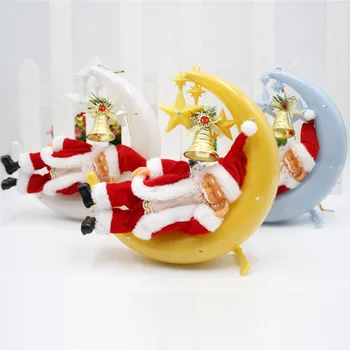 2019 Linksmų Kalėdų Senelio lėlės 24CM su šviesos muzika Santa Claus knarkimas elektros Kalėdų Senelio lėlės