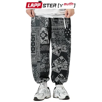 LAPPSTER-Jaunimo ir Vyrų Harajuku Derliaus Haremo Kelnės 2020 M. darbo drabužiai Mens Visą Spausdinti korėjos Joggesr Vyrų Streetwear Hip-Hop Sweatpants