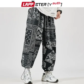 LAPPSTER-Jaunimo ir Vyrų Harajuku Derliaus Haremo Kelnės 2020 M. darbo drabužiai Mens Visą Spausdinti korėjos Joggesr Vyrų Streetwear Hip-Hop Sweatpants