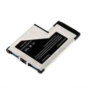 Express Card 54 USB 3.0 Kortelės 54mm Express USB, PCMCIA 2 Prievadai Kortelės Adapterio Perdavimo greitis Iki 5Gbps 