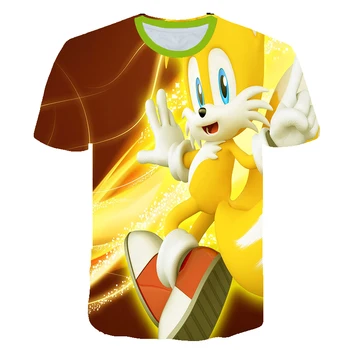 Mergaičių Drabužius, Sonic, T-marškinėliai Berniukams, marškinėliai Vaikams Drabužių Berniukas Vasaros Marškinėliai Animacinių filmų Marškinėliai Sonic The Hedgehog Marškinėlius Vaikai Viršūnės