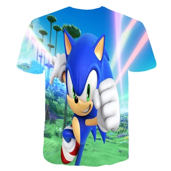 Mergaičių Drabužius, Sonic, T-marškinėliai Berniukams, marškinėliai Vaikams Drabužių Berniukas Vasaros Marškinėliai Animacinių filmų Marškinėliai Sonic The Hedgehog Marškinėlius Vaikai Viršūnės