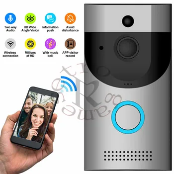 WIFI Bevielio Vaizdo Domofonas Doorbell Mažas Energijos Suvartojimas Smart Security Camera B30 720P HD už Namų Durų