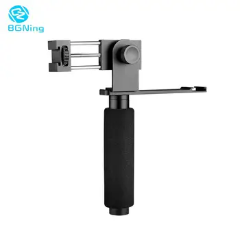 BGNing Nešiojamą Selfie Stick rankenos Monopodzie Kameros stovas su 41-86mm Mobiliojo Telefono Įrašą Turėtojas Plėsti Užpildyti Šviesos Mic