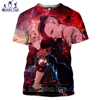 Anime Marškinėlius 3D Spausdinimo vyriški marškinėliai Tokijo Pabaisa Marškinėliai siaubas, O Kaklo Moterų Tees Touka Kirishima Viršūnes Vyrų Harajuku Sportinę 2