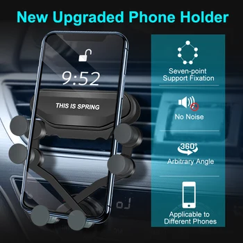 Automobilinis Telefono Laikiklis, Universalus Svorio Automobilio Oro Angos Kalno Automobilių Stovėti iphone XR XS For Samsung Xiaomi Phone Navigacijos Stovas