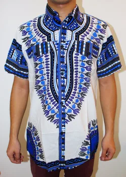 2016 Tradicinių Afrikos Drabužių mens Marškinėliai Suknelė Mens Classic heidi bazin Riche Dashiki Viršūnes Vasaros Spausdinti Palaidinė