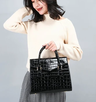 Krepšiai moterų 2020 m. aukštos kokybės PU odos ponios rankinėje mados petį krepšys prabangos prekės ženklo dizaineris krokodilo odos krepšys