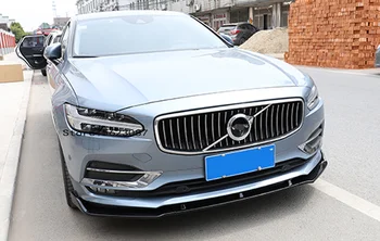 3Pcs Automobilių Optikos Aukštos Kokybės Medžiagos PP Priekinis Spoileris, Priekinis Priekiniai lūpos Bamperis apsaugos Volvo S90. 2016 m. 2017 m. 2018 m. 2019 m.
