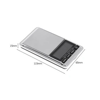 200gx0.01g Mini balansas Nešiojamas LCD Elektroninės Svarstyklės Skaitmeninės Skalės 0.01 g Papuošalai Svorio Koeficientas Diamond Kišeninės Svarstyklės
