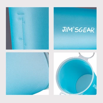 JIM'SGEAR Minkštas Kolbą Išardomas Nešiojamas Silikono Vanduo Buteliuose, Lyginimo Ultralight Sporto Butelis Veikia Kempingas Vandens Maišelį