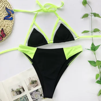 Para Praia Seksualus Bikini 2020 Thong Maudymosi Kostiumas Moterims Brazilijos Bikini Komplektas Apynasrio Tvarstis Bikini Push Up Biquini Kolonėlė