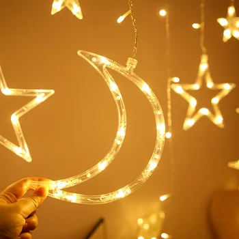 LED Star Mėnulis Nuotolinio Valdymo Šviesos Eilutę Pasakų Girliandą Gimtadienio, Kalėdų, Naujųjų Metų Dekoracija Vaikų Dovanų Naktį Šviesos