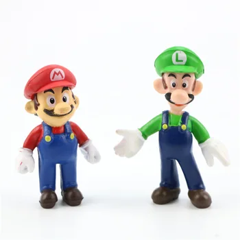 18 vienetų/set Super Mario žaislas Kūrybinis žaidimas lėlės Vaikų Dienos dovana, namų pyragas apdaila