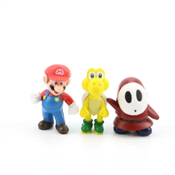 18 vienetų/set Super Mario žaislas Kūrybinis žaidimas lėlės Vaikų Dienos dovana, namų pyragas apdaila