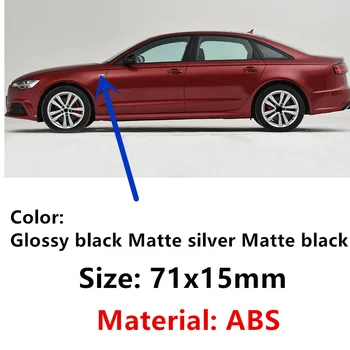 2vnt Naujos Auto automobilis Matinis sidabro blizgus chromas juoda ABS S line Sline S line Sline Audi A4, S4, RS4 A6 A3 TT Logotipas Ženklelis Lipdukas
