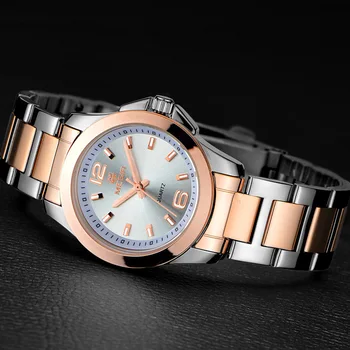 Prabangūs moteriški Žiūrėti MEGIR Top Brand Kvarciniai Laikrodžiai Plieno Diržas Vandeniui Relogio Feminino Laikrodis