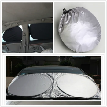 6 in 1 Automobilis skėtį nuo saulės Auto UV Apsaugoti Užuolaidos, Šoninio Lango skėtį nuo saulės Sidabro Folija, Stabdžių Saulės Skydelis Apsaugos Window Films, Universalus