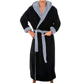 Laamei Vyrų Žiemos Plus Size Ilgai Jaukus Flanelė Chalatas Kimono Šiltas Koralų Vilnos Chalatas, Vonios Naktį Kailio Mantijos Suknelė Sleepwear