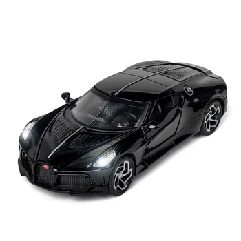 1/32 Aukštos Modeliavimas Lydinio Naujas Bugatti La Modelio Automobilių Garso Ir Šviesos Traukti Atgal, Metalo, Lieto Kolekcijos Žaislas Automobilis Vaikų Dovanų